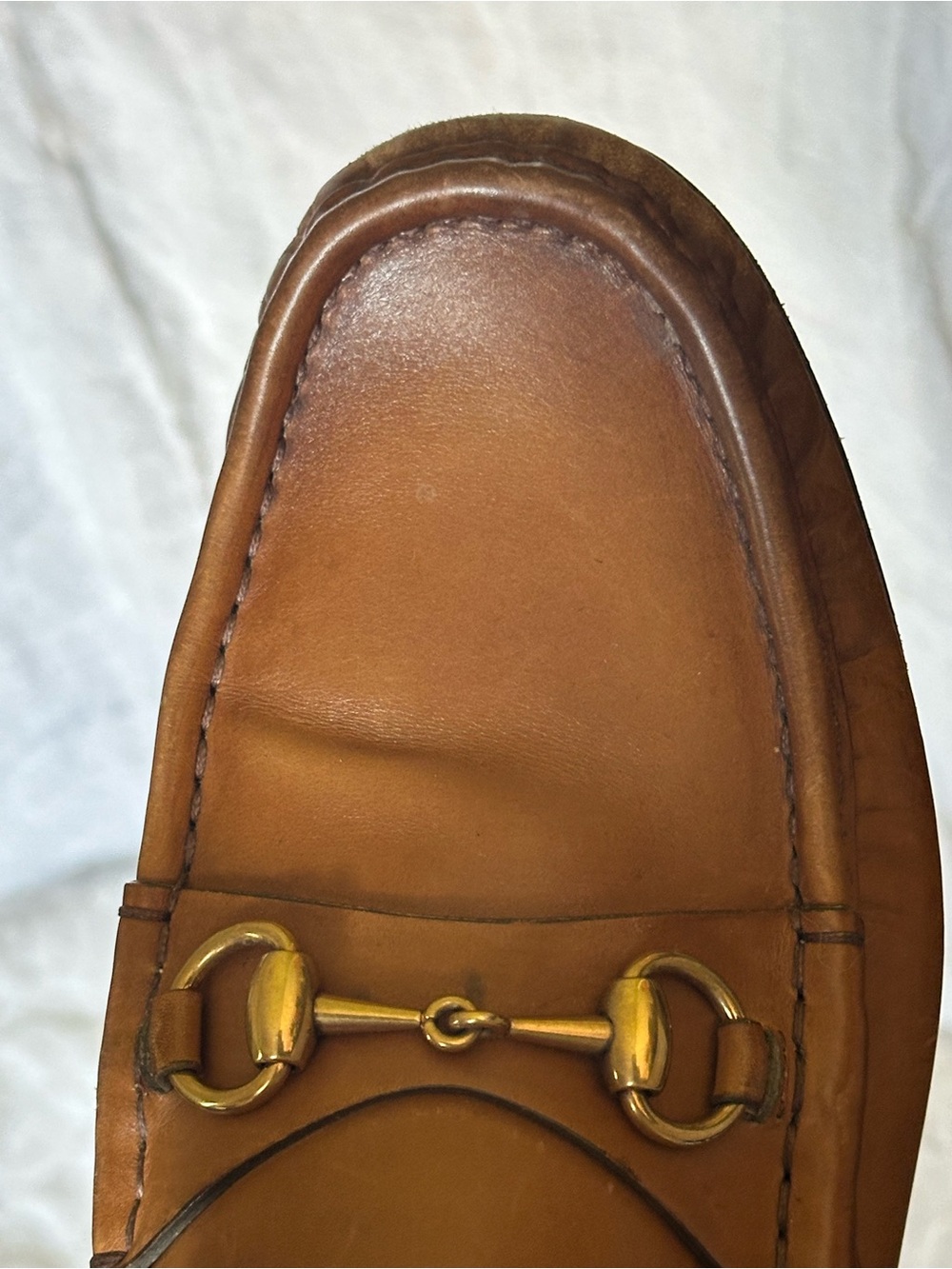 Rare Vintage GUCCI 1953 Camel Brown Horsebit Loafers 7